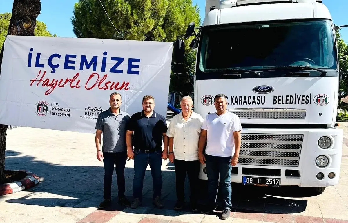 karacasu belediyesi yeni cekici aracini hizmet filasina katti fmXOYZ2D