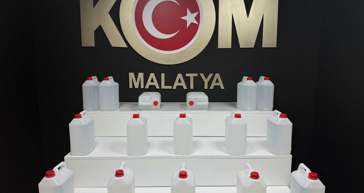 Malatya’da yılbaşı öncesi sahte alkol operasyonu: 76 litre etil alkol ele geçirildi