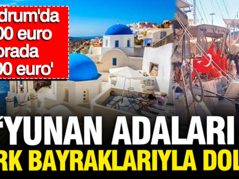Fatih cekirge yunan adalari turk bayraklariyla doldu bodrumda 500 euro orada 100 euro aC7NKQJJ